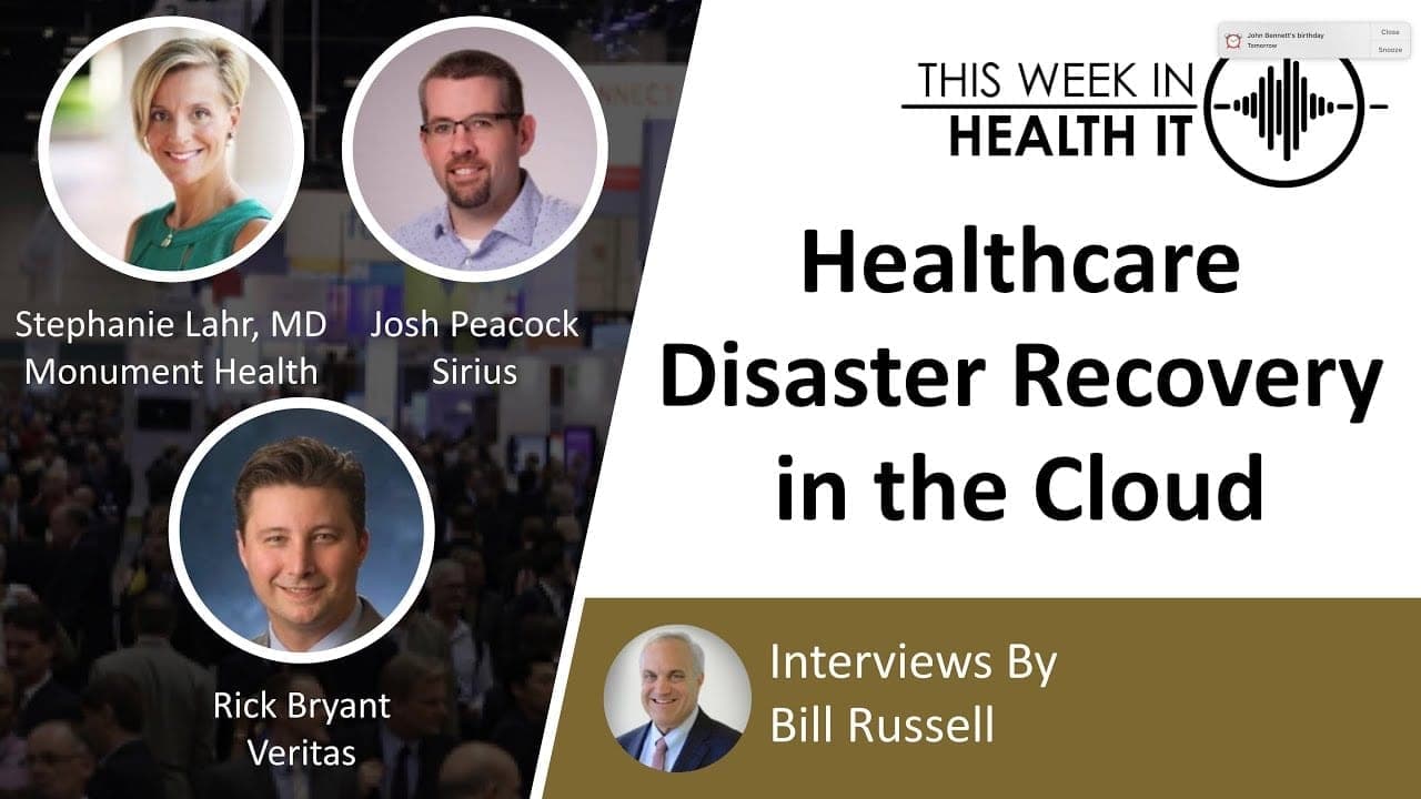 Healthcare Disaster Recovery in the Cloud the Opportunity and Plan